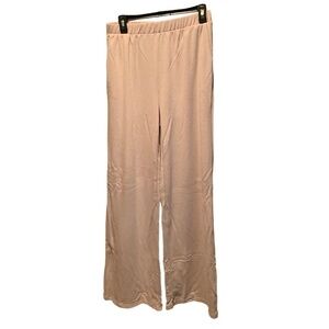Know.One.Cares Wide Leg Knit Lounge Pants in Beige Large NWT
